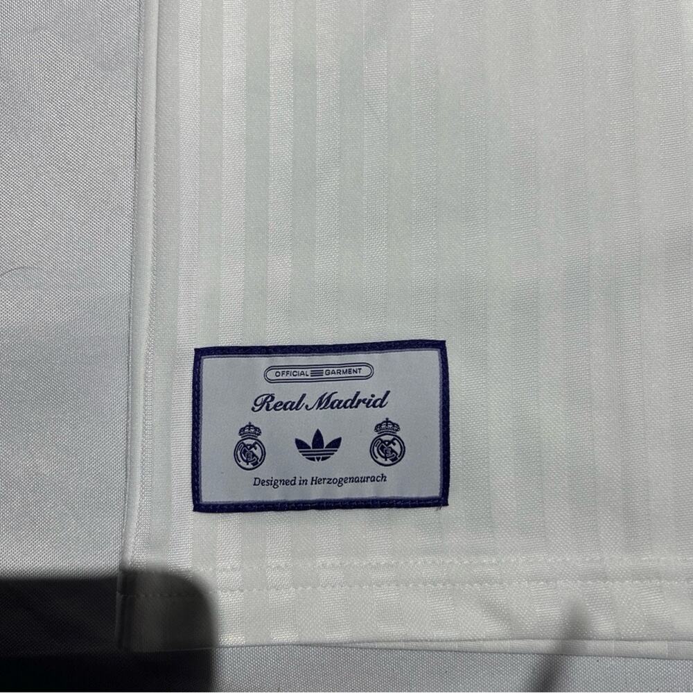 Adidas‎ Originals Real Madrid Icon Jersey White Purple Men’s Size M Authentic - Picture 3 of 7